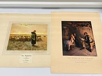 Both prints side by side to show subjects and mat condition