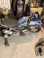 Full view right side of BMW kids ride-on motorcycle