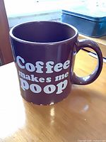 Front view showing text and chips along base