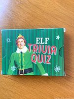 Front of Elf Trivia Quiz box
