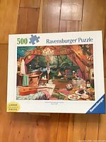 Front of Ravensburger 500 piece puzzle box