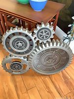 Front view showing full gear clock assembly