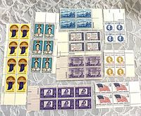 Front view showing all eleven plate blocks