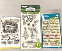 Front view of all three stamp packs side by side