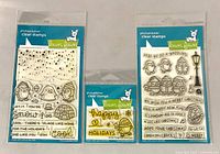 All three Lawn Fawn clear stamp sets front view