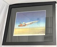 Front view of framed NAVAHO missile print under glass