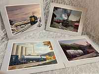 Overview of all four mounted prints