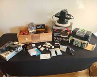 Overall view of lot: shear, waxer, Festool box, cords and accessories