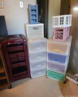 Front view showing all storage units together