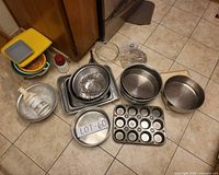 Group shot of all kitchenware items on floor
