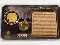 Full view of sealed American Mint card with both coins