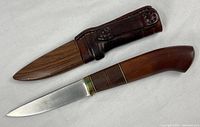 Knife and sheath full view