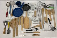 All utensils laid out for overview