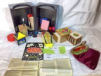 Full set of magic kit contents displayed on white backdrop