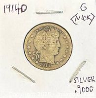 Obverse showing Liberty head and 1914 date