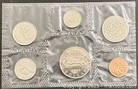 Front view of sealed 6-coin 1969 Canadian proof-like set