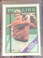 Front of Mike Schmidt card in sleeve