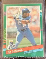 Front of 1991 Donruss Bo Jackson card
