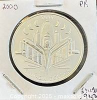 Reverse of 2000 Canada Voyage of Discovery silver proof dollar