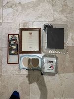 All five picture frames laid out