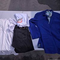 Overview of all four clothing items on table