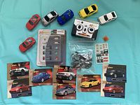 overview of car bodies, remote, accessories