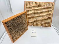 Both cork boards front view in light tent