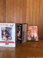 Overview showing Star Blazers Series 1 slipcase, Series 2 slipcase and Urusei Yatsura DVD