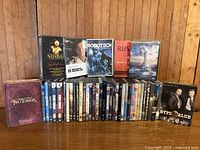 Full lot front and back rows of DVD and Blu-ray titles