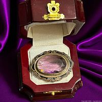 Brooch in presentation box full view