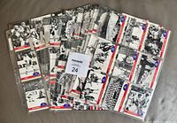 Spread of binder pages showing Canada-Russia Series cards with Summit Series logo