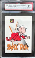 Front of graded card showing KSA label, grade 9 Mint, and Swee'Pea artwork