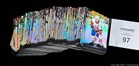 Stack of Tim Hortons hockey trading cards fanned out showing card fronts