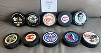 All 10 pucks displayed front side, two rows