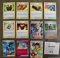 All 11 Trainer cards laid out