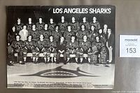 Front cover with team photo and title LOS ANGELES SHARKS