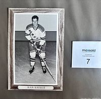 Front view of Jean Ratelle Beehive Group 3 hockey photo showing full condition