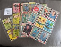 Assortment of 1969-70 card fronts plus some 1968-69 cards in binder pages