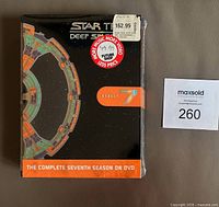 Front of sealed Star Trek DS9 Season 7 DVD box set showing artwork and price stickers
