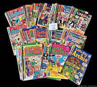 All 37 assorted Archie series comics spread out