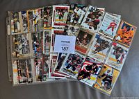 overview of multiple binder pages showing bulk of cards