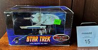 Front view of unopened Star Trek U.S.S. Reliant model box