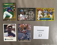 Front view of all five Vladimir Guerrero cards