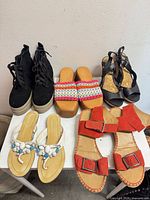 Group shot of all five pairs on table