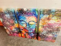 Front view of all three canvas panels