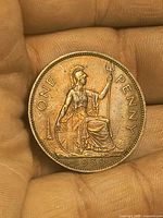 Reverse view showing Britannia design, denomination and date 1939