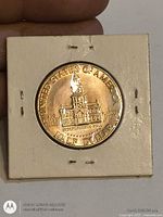 Reverse of 1776-1976 Kennedy half dollar showing Independence Hall