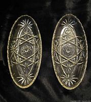 Both Anchor Hocking Star of David relish dishes, top view