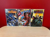 Front view of all three bagged comic issues #1-3