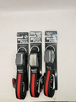 Three packaged Glow Pets collars front view